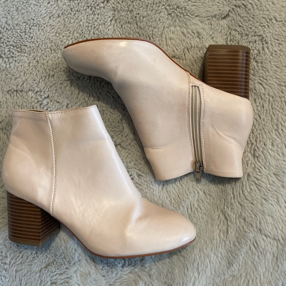 Loft Ivory heeled boots